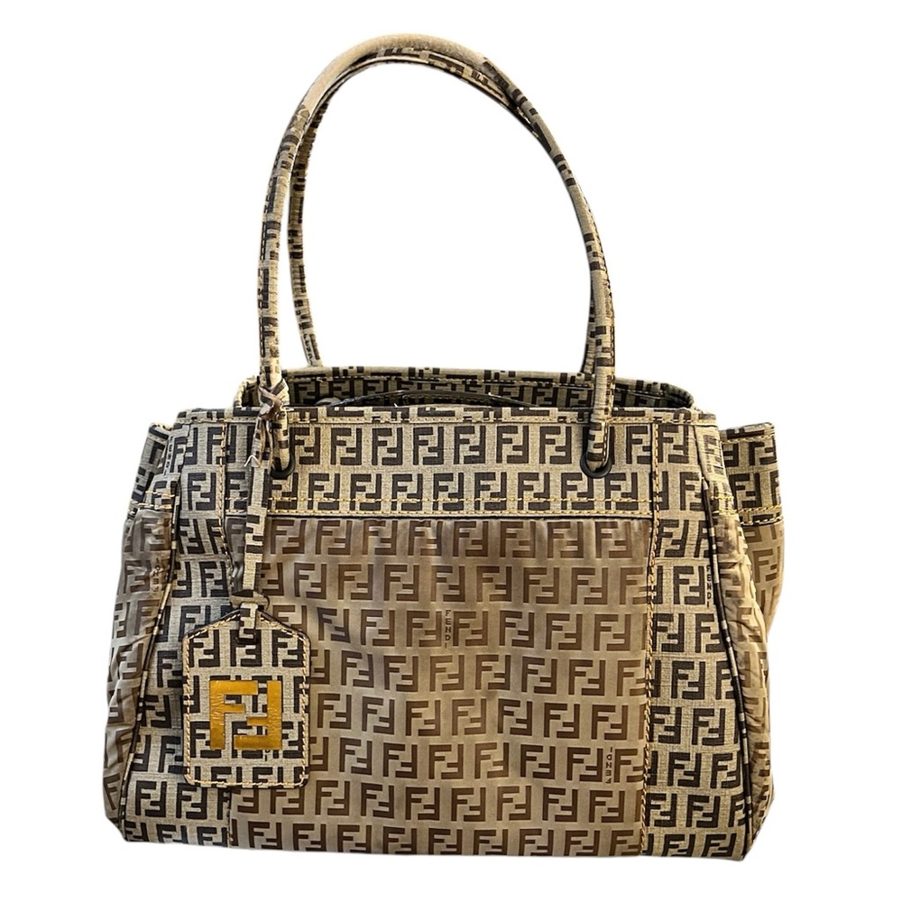 𝐅𝐄𝐍𝐃𝐈 Vintage Zucchino Nylon Monogram Pillow Shoulder Bag Tote
